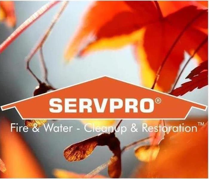Fall leaves and the SERVPRO logo