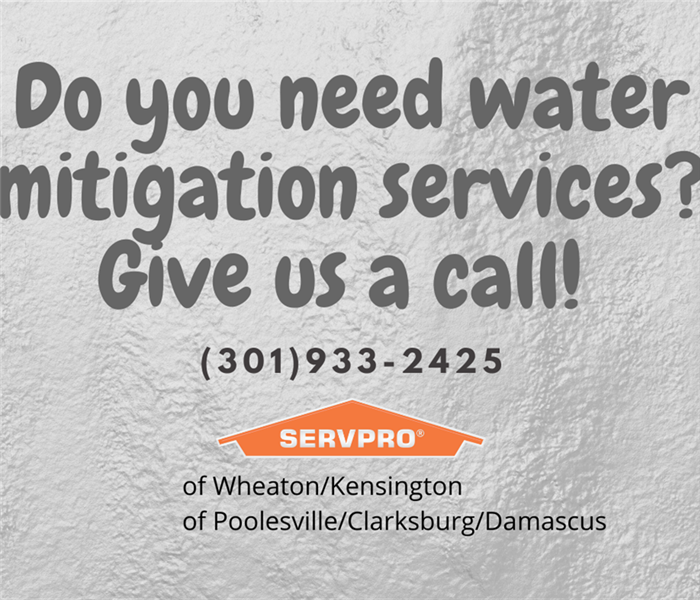 Do you need water mitigation services? Give us a call! 